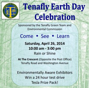 Mark Your Calendars – Tenafly Earth Day celebration April 25-26