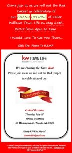 Grand Opening of Keller Williams Office in Tenafly May28th 4-8pm